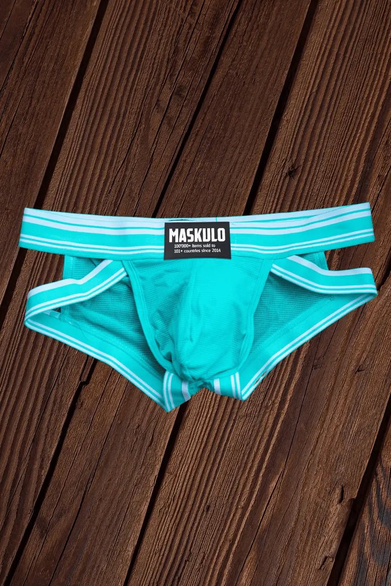 Turquoise Nite Peacefield Everyday Briefs for men by Maskulo Global (EU). Comfortable, stylish underwear for daily wear, shipping worldwide.