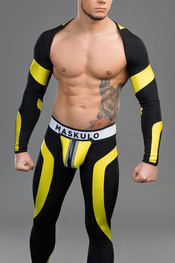 Youngero Crop Top. Long Sleeves Yellow - Maskulo - MTP156-Y1 - Maskulo EU Global Online Store