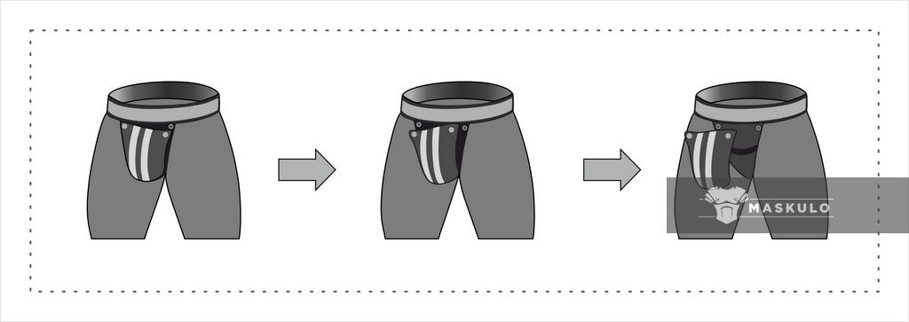 Armored. Color-Under. Männer-Fetisch Radshorts. Reißverschluss hinten