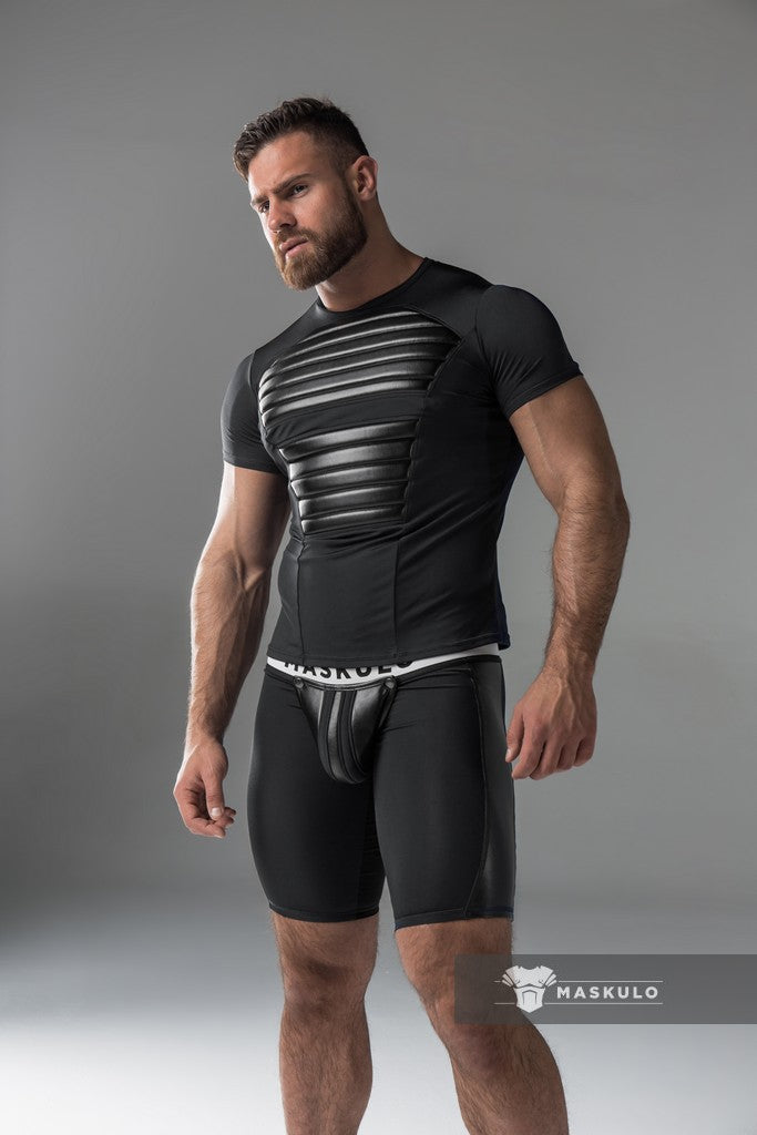 Armored. Men's T-Shirt. Spandex. Front Pads. Black – Official Maskulo Store