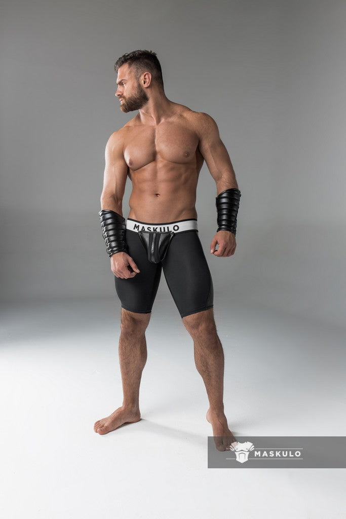 Armored. Men's Cycling Shorts. Codpiece. Rear Zipper