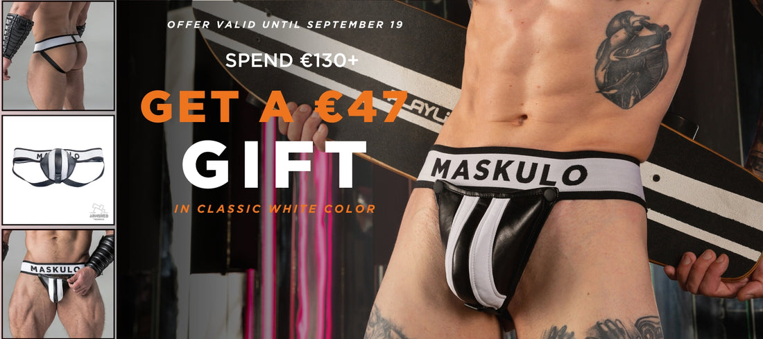Get a €47 Fetish Jockstrap as a gift with any €130+ order!