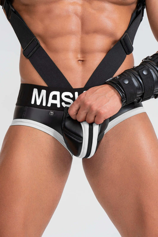 Briefs with Pads. Black+White