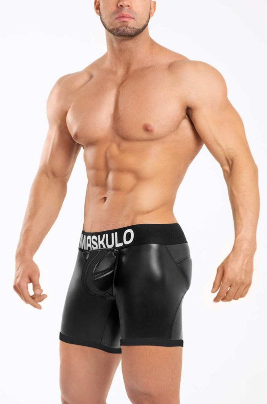 Basic Shorts with Pads. Zippered rear. Black