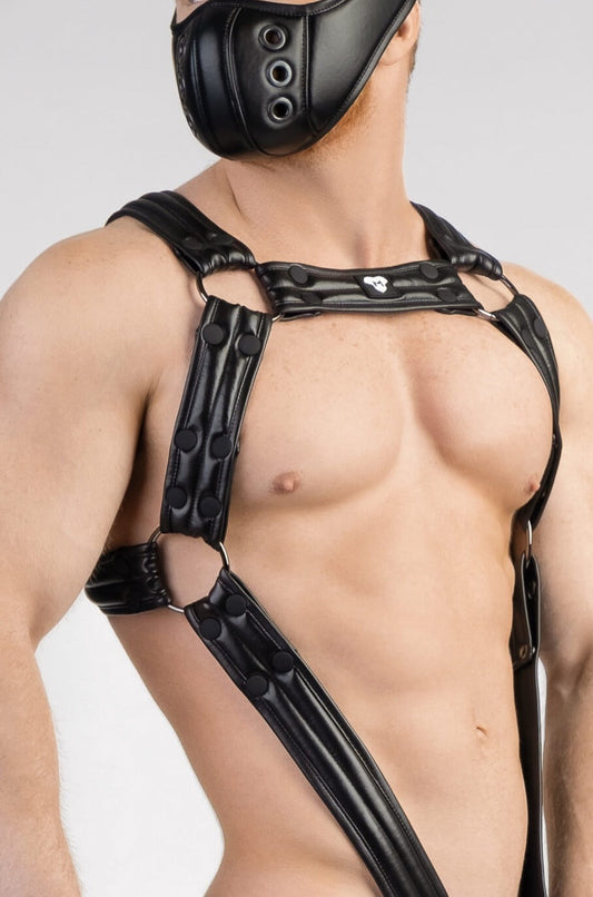 Armored Next. Männer-Fetisch Bulldog Harness mit Cockring