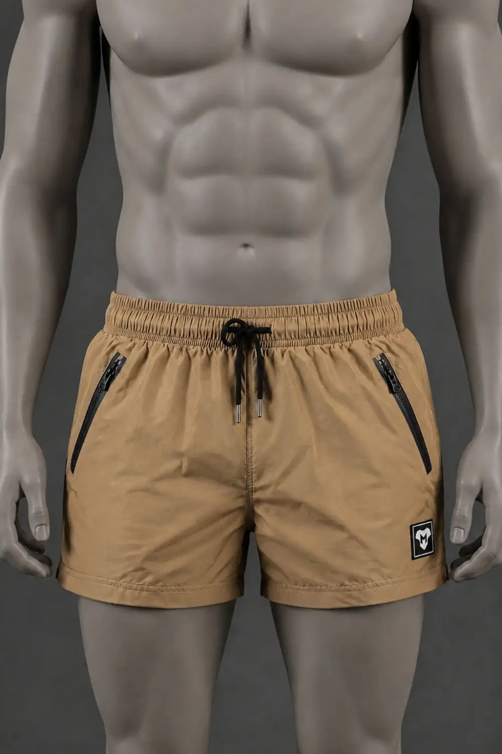 Short Jedd Synther Soft avec poches zippées. Kaki
