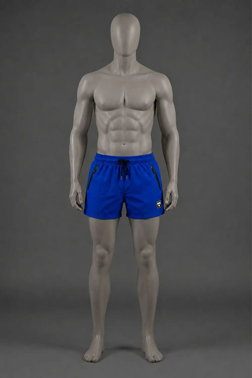 Short Jedd Synther Soft avec poches zippées. Bleu roi