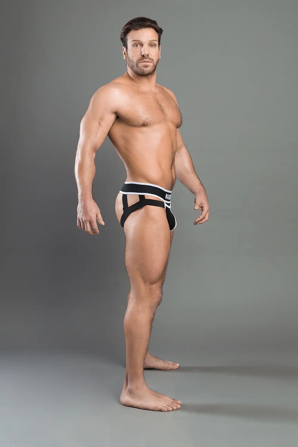 Life. Jockstrap. Cotton. White + Black - Maskulo - MJS159-Y1 - Maskulo EU Global Online Store