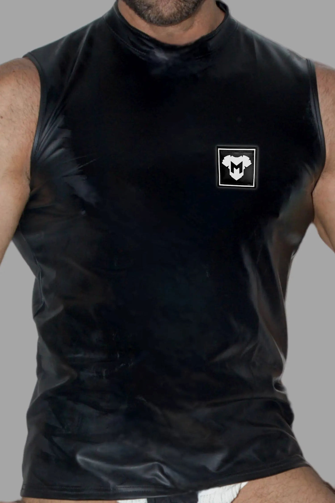 Rod Steelbod Sleeveless Top. Black PU Leather - Maskulo - MTP176 - Y1 - Maskulo EU Global Online Store