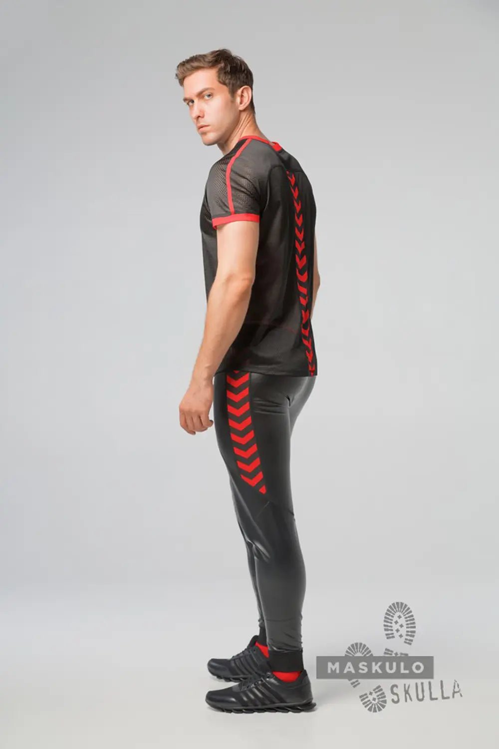 Skulla. Mesh T-Shirt. Red - Maskulo - MTS113-Y1 - Maskulo EU Global Online Store