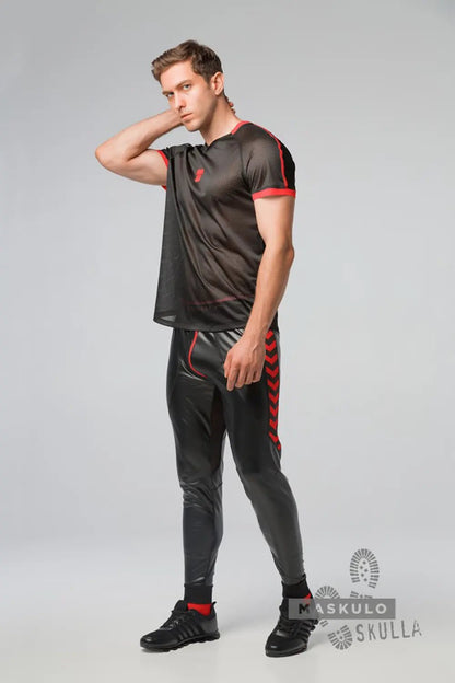 Skulla. Mesh T-Shirt. Red - Maskulo - MTS113-Y1 - Maskulo EU Global Online Store
