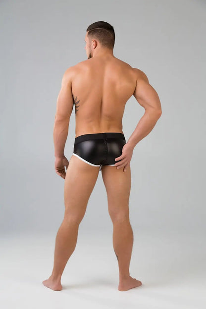 Youngero. Briefs. Mesh Codpiece. Zippered Rear. White Neon - Maskulo - MBR165-Y1 - Maskulo EU Global Online Store