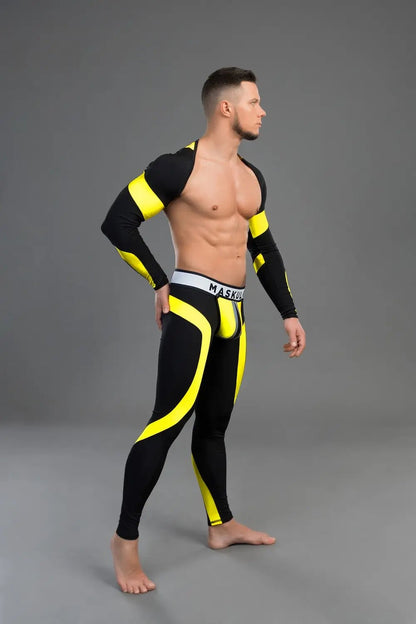 Youngero. Crop Top. Long Sleeves Yellow - Maskulo - MTP156-Y1 - Maskulo EU Global Online Store