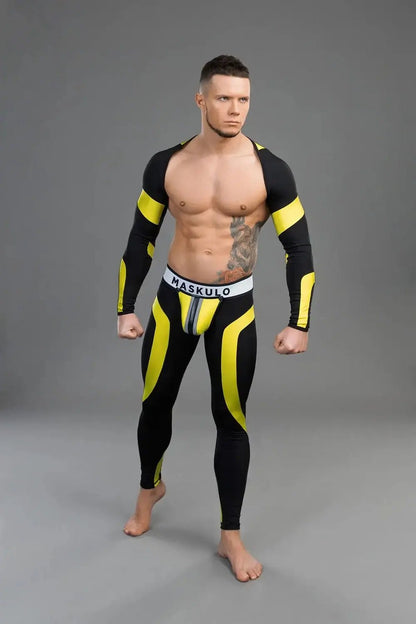 Youngero Crop Top. Long Sleeves Yellow - Maskulo - MTP156-Y1 - Maskulo EU Global Online Store
