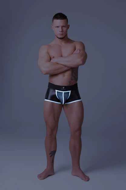 Youngero. Trunks. Mesh Codpiece. Open Rear. White Neon - Maskulo - MTR120-Y1 - Maskulo EU Global Online Store