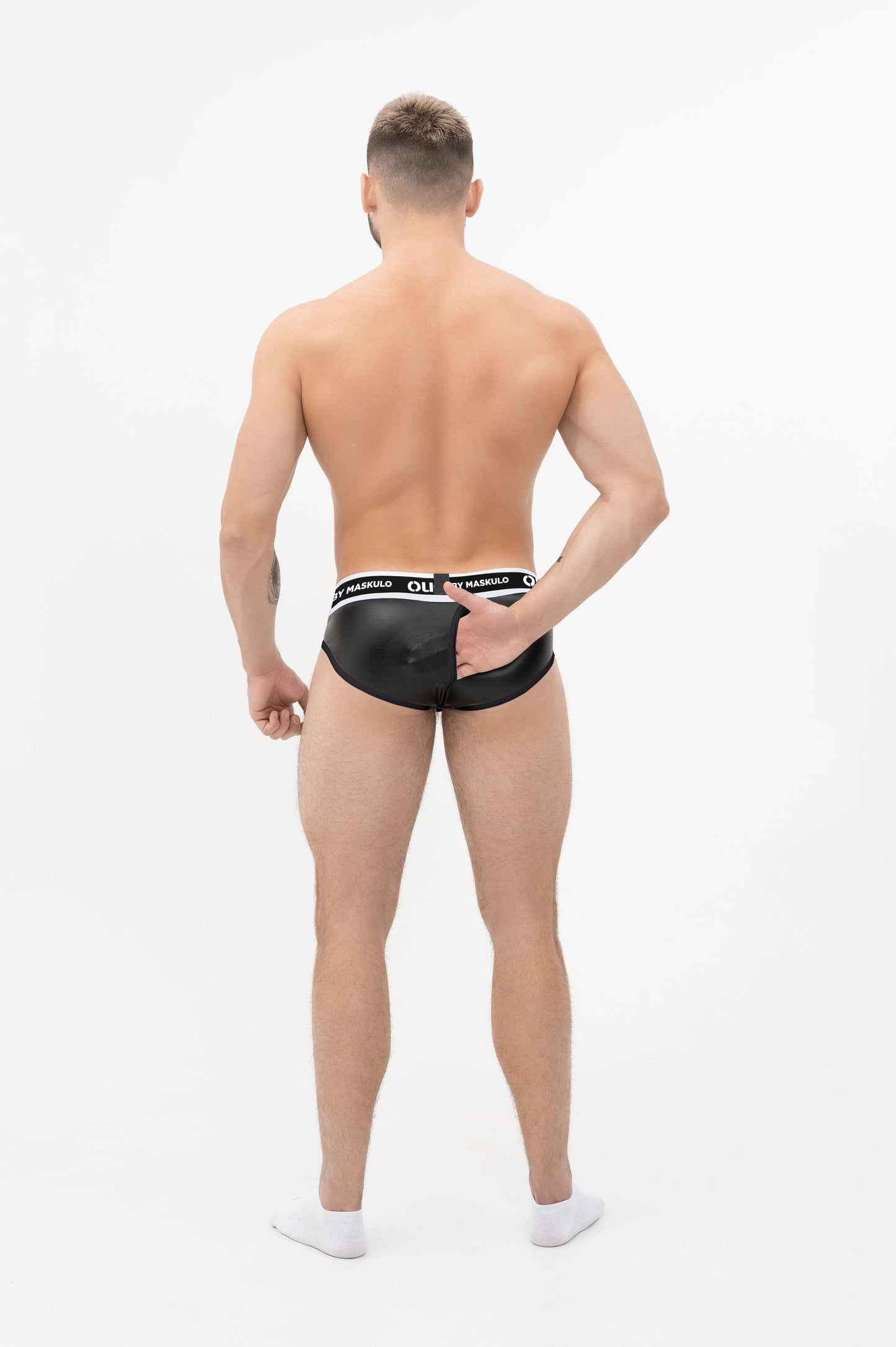 Outtox. Wrapped Rear Briefs with Snap Codpiece