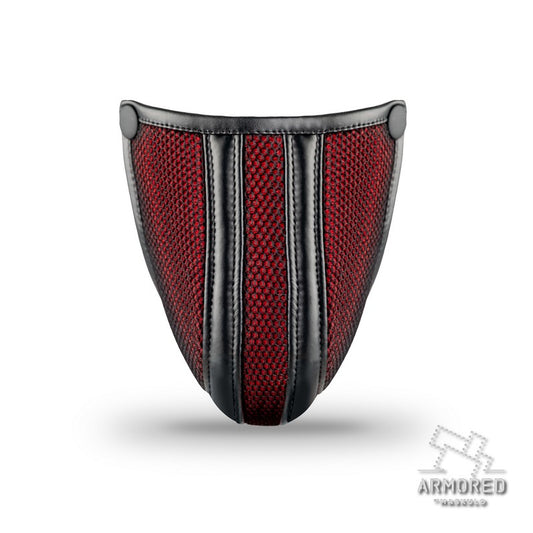 Armored. Color-Under. Additional Codpiece for Leggings, Trunks, Briefs and Thongs. Red