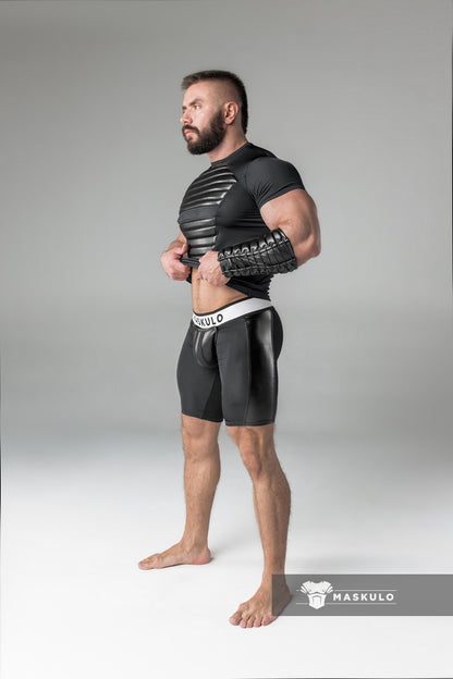 Armored. Men's Cycling Shorts. Codpiece. Rear Zipper