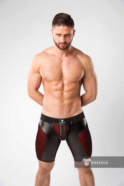 Armored. Color-Under. Männer-Fetisch Radshorts. Reißverschluss hinten